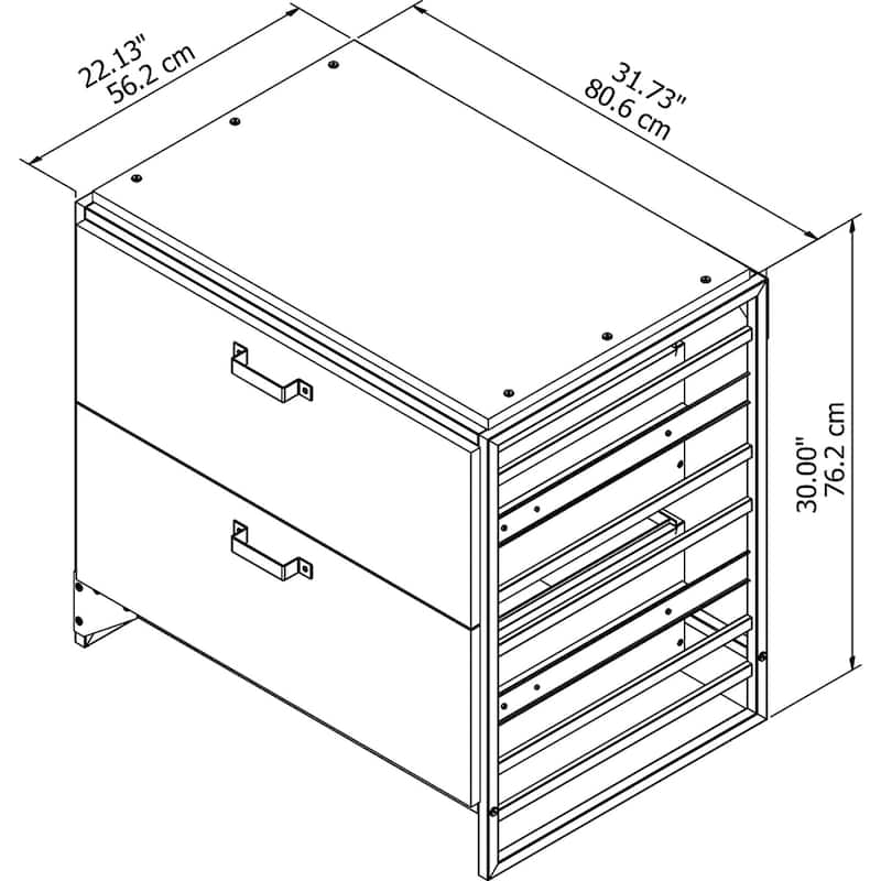 Lateral File Cabinet in Rustic Grey