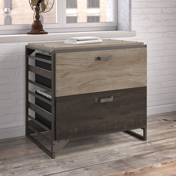 Shop Carbon Loft Plimpton Lateral File Cabinet In Rustic Grey On