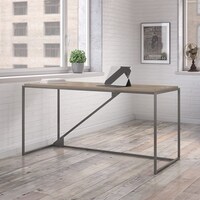 Refinery 62w L Shaped Desk With 37w Return In Rustic Refinery 62w Desk In Rustic Gray