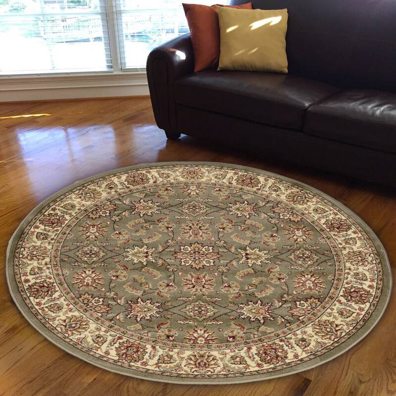 Admire Home Living Amalfi Traditional Floral Sarouk Pattern Area Rug