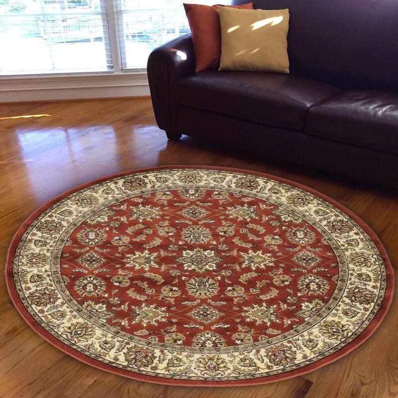 Admire Home Living Amalfi Traditional Floral Sarouk Pattern Area Rug