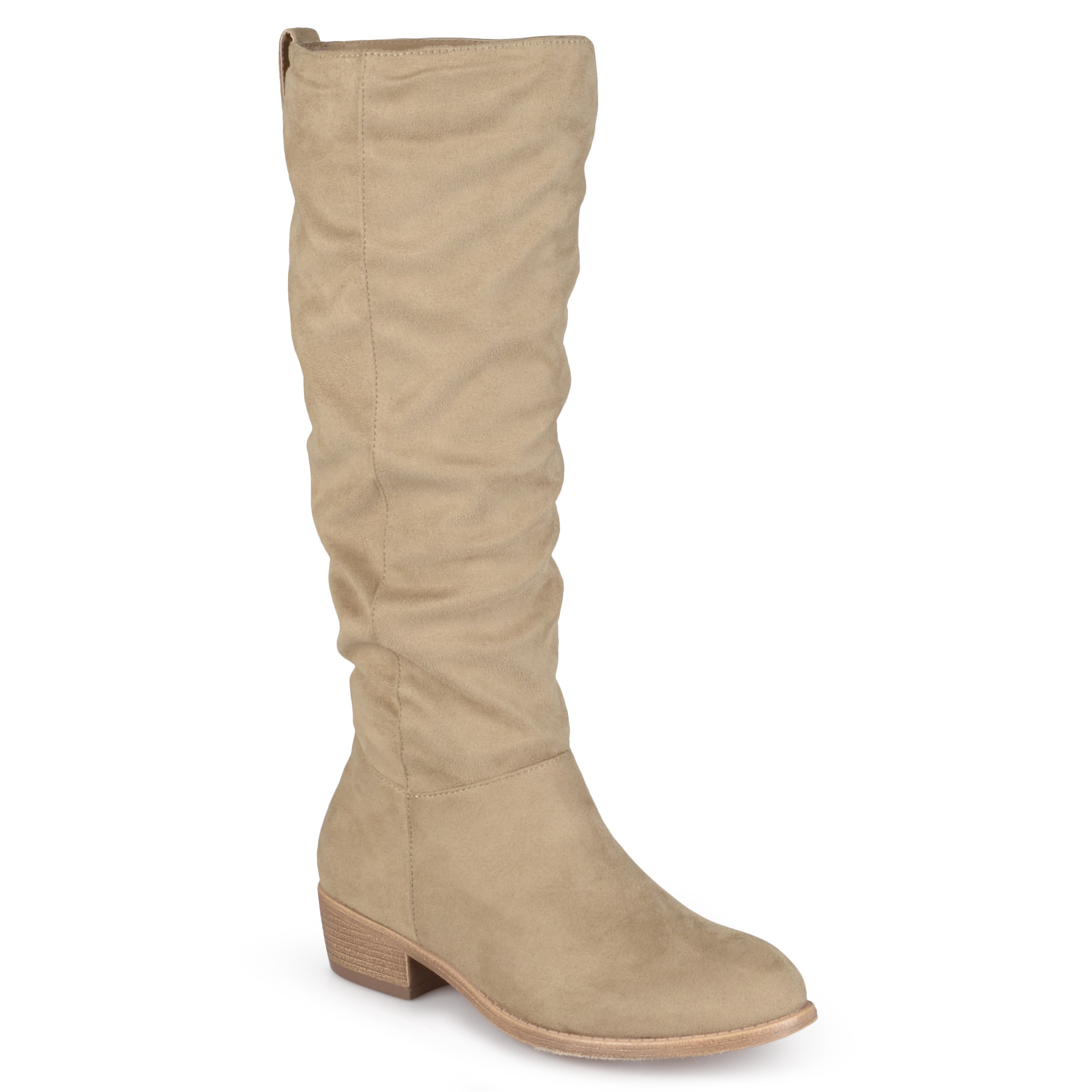 Wide calf clearance faux suede boots