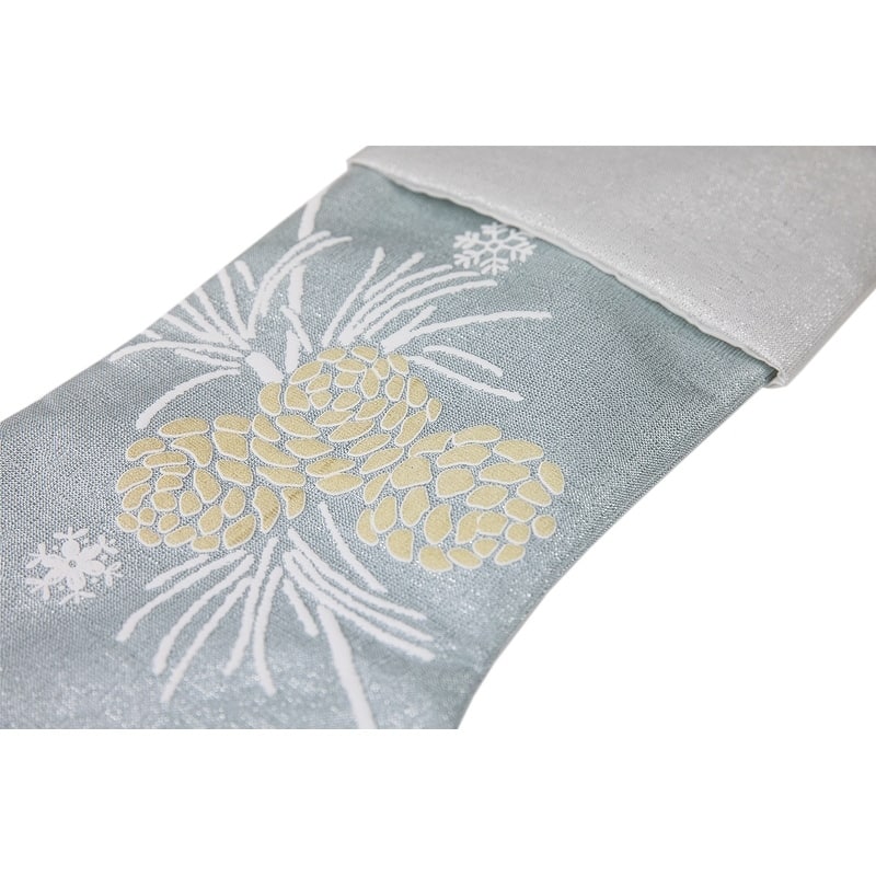Winter Pine Cone Christmas Stocking, 20-Inch