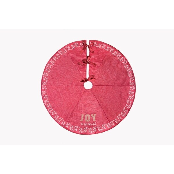 Joy To The World Christmas Tree Skirt 56 Inch Round Joy To The World Christmas Tree Skirt 56 Inch Round