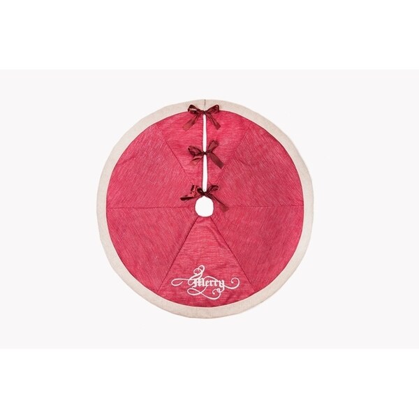 Merry Christmas Tree Skirt 56 Inch Round Merry Christmas Tree Skirt 56 Inch Round