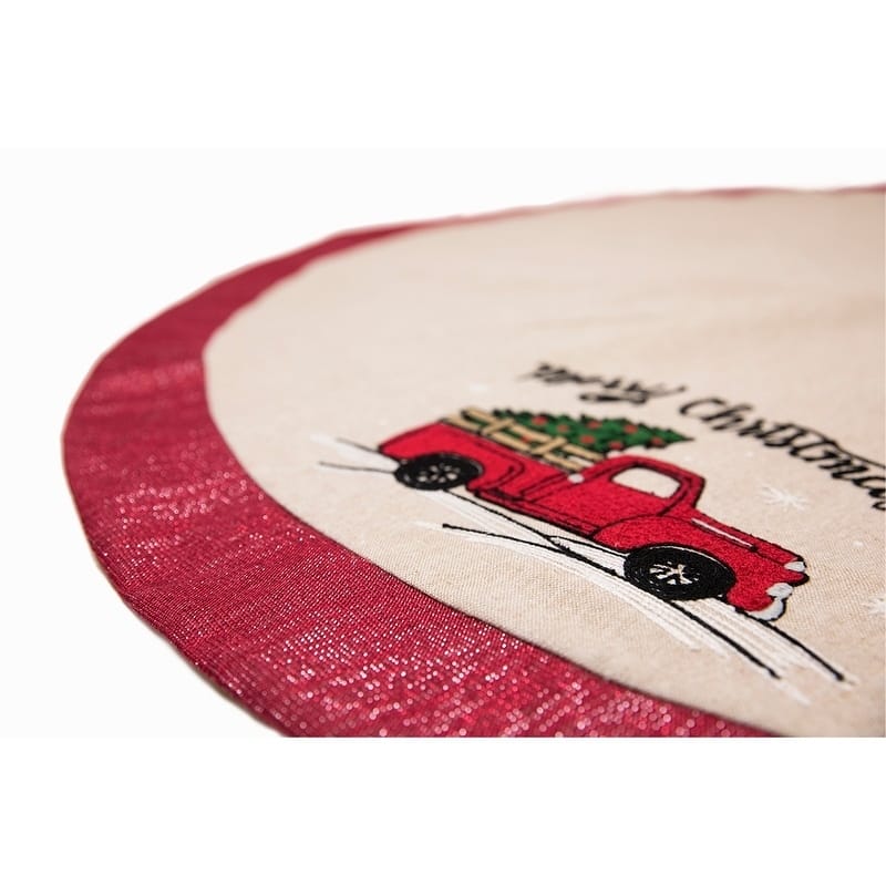 Christmas Truck Christmas Tree Skirt, 56-Inch Round