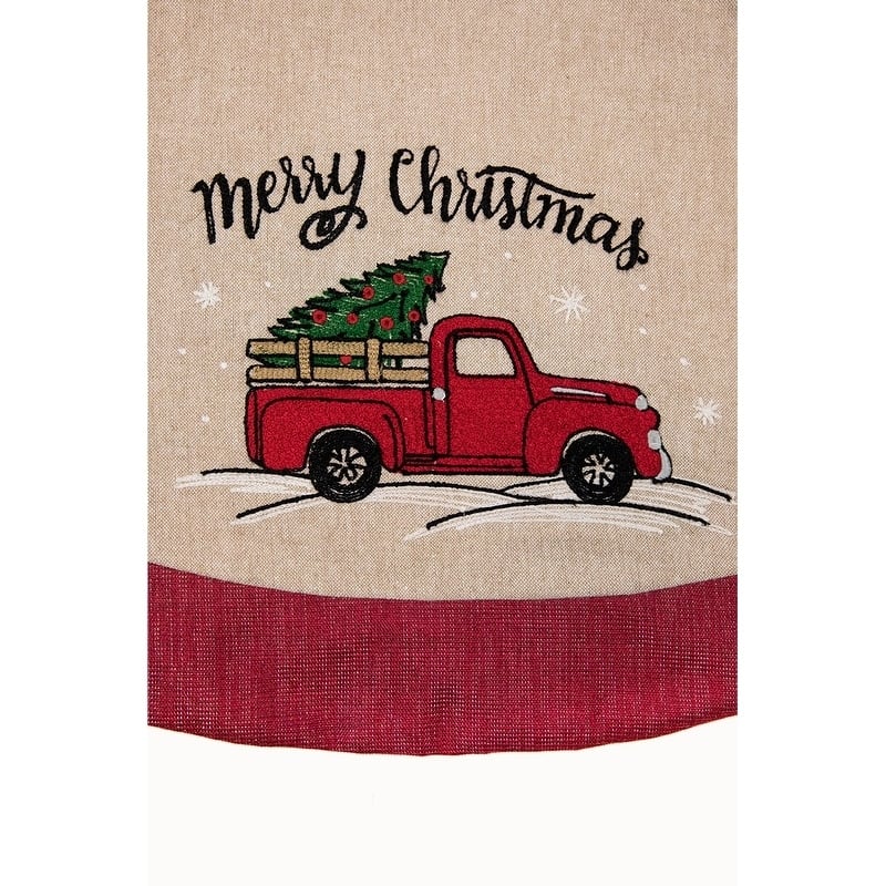 Christmas Truck Christmas Tree Skirt, 56-Inch Round