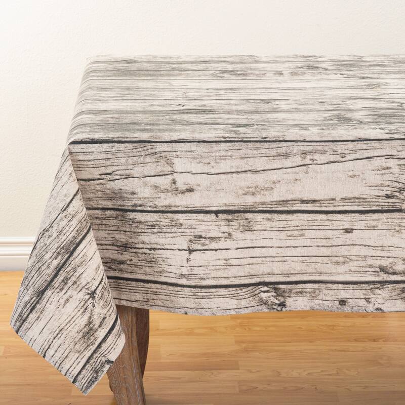 Wood Grain Design Cotton Tablecloth