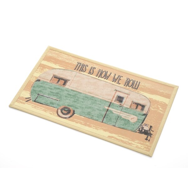 Shop Recycled Rubber Door Mat, 18" x 30", This Is How We Roll - On Sale