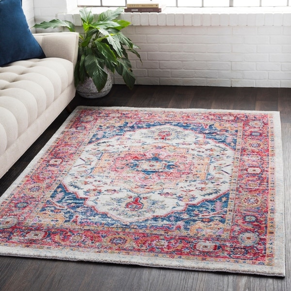 Classic Vintage Oriental Light Red Area Rug - 7'10" x 10'3"