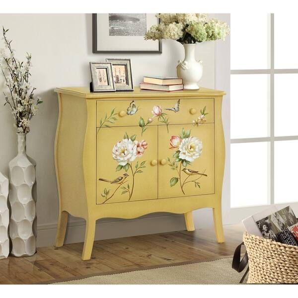 Shop Floral Gardens Hand Painted Cabinet Free Shipping Today