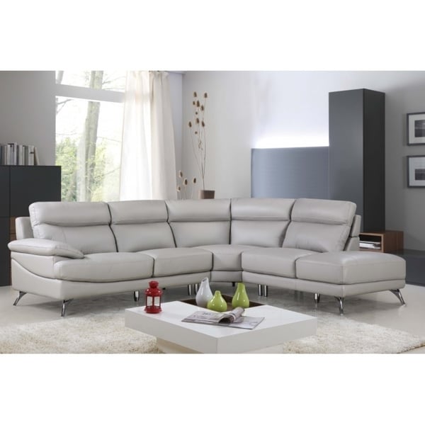 Shop Best Quality Furniture 3-piece Leather Match Sectional - Free