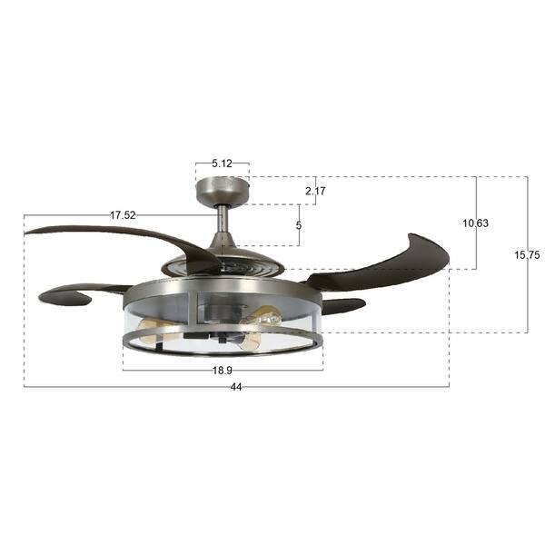 Shop Fanaway Classic Retractable 4 Blade 48 Inch 3 Light Ac