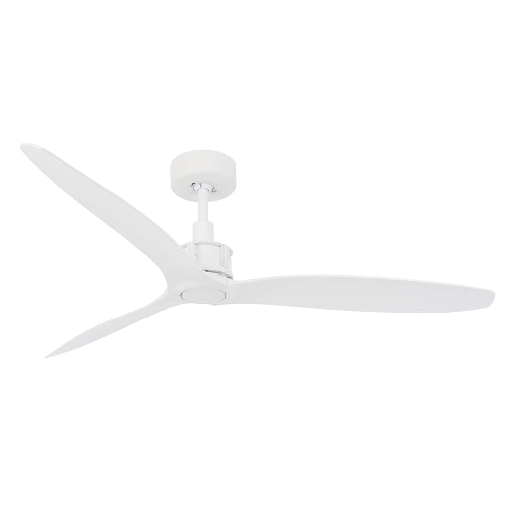 52 In. White Ceiling Fan with Remote Control