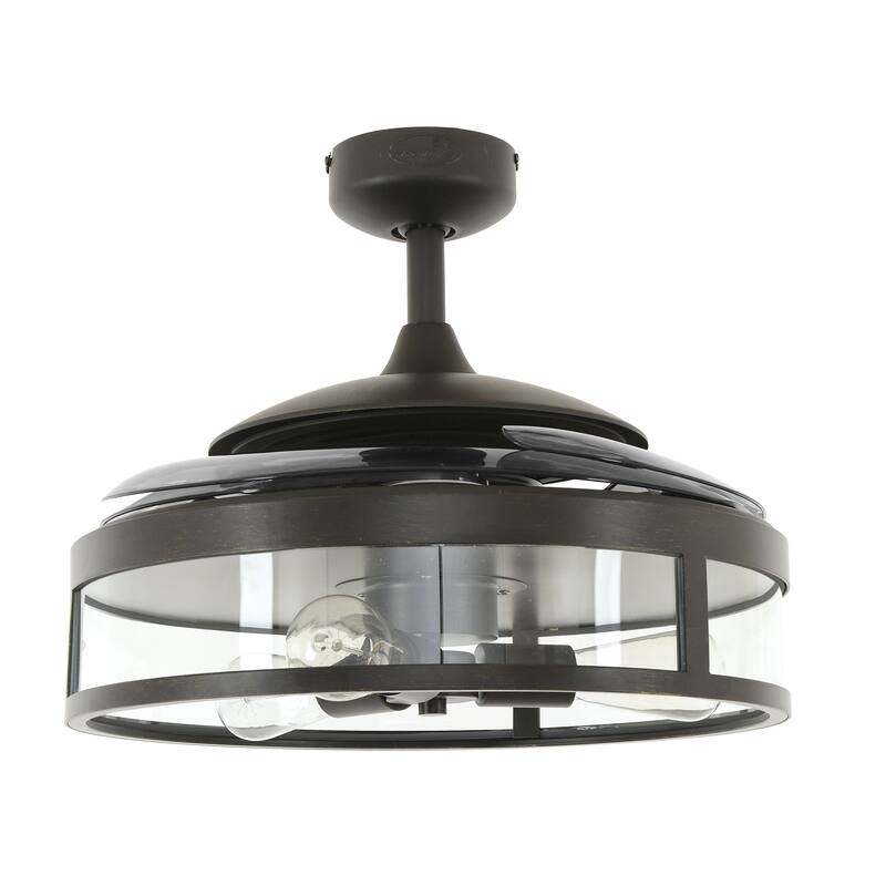 48 In. Antique Black Ceiling Fan with Remote Control