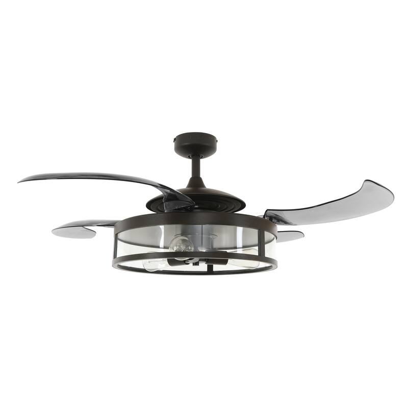 48 In. Antique Black Ceiling Fan with Remote Control