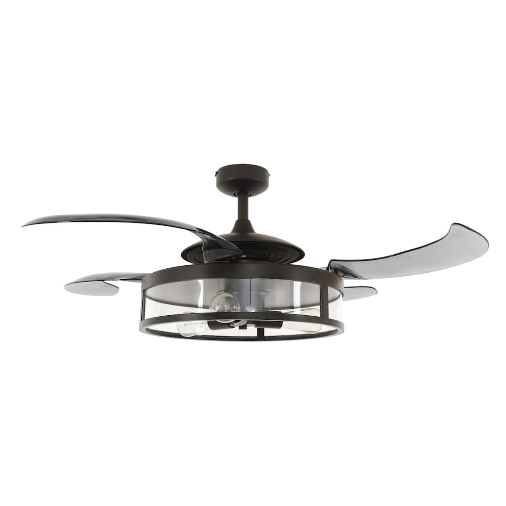 48 In. Antique Black Ceiling Fan with Remote Control