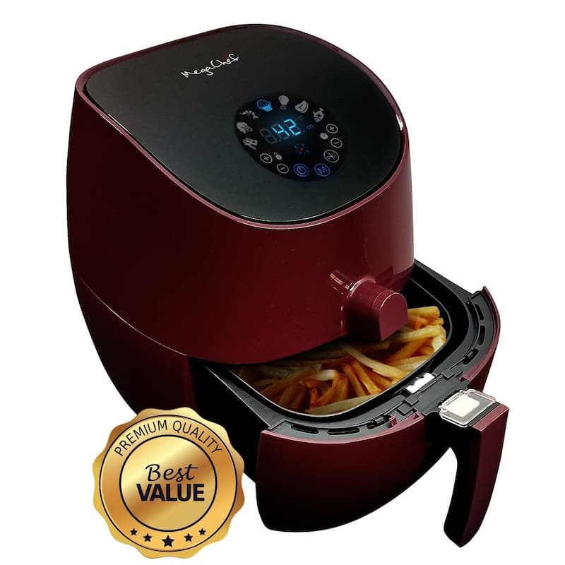 3.5 Quarts Airfryer And Multicooker With 7 Pre-programmed Settings, Red