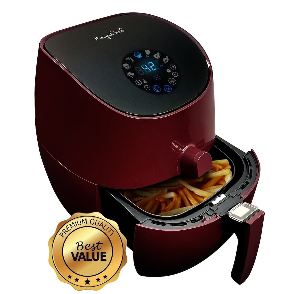 3.5 Quarts Airfryer And Multicooker With 7 Pre-programmed Settings, Red