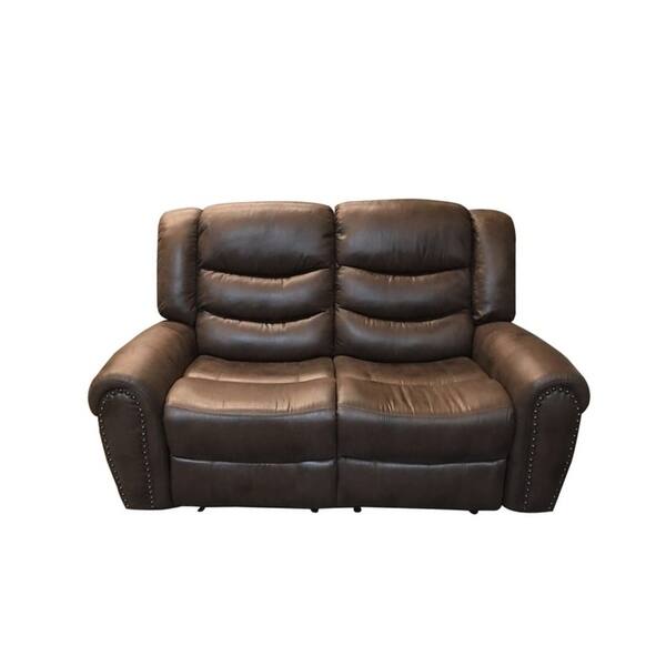 Lamoure Brown Fabric Loveseat Recliner Overstock 17998020