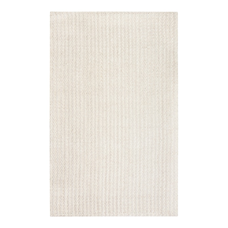 Jani Eya Off-White Jute Blend Area Rug - Durable and Stylish Design