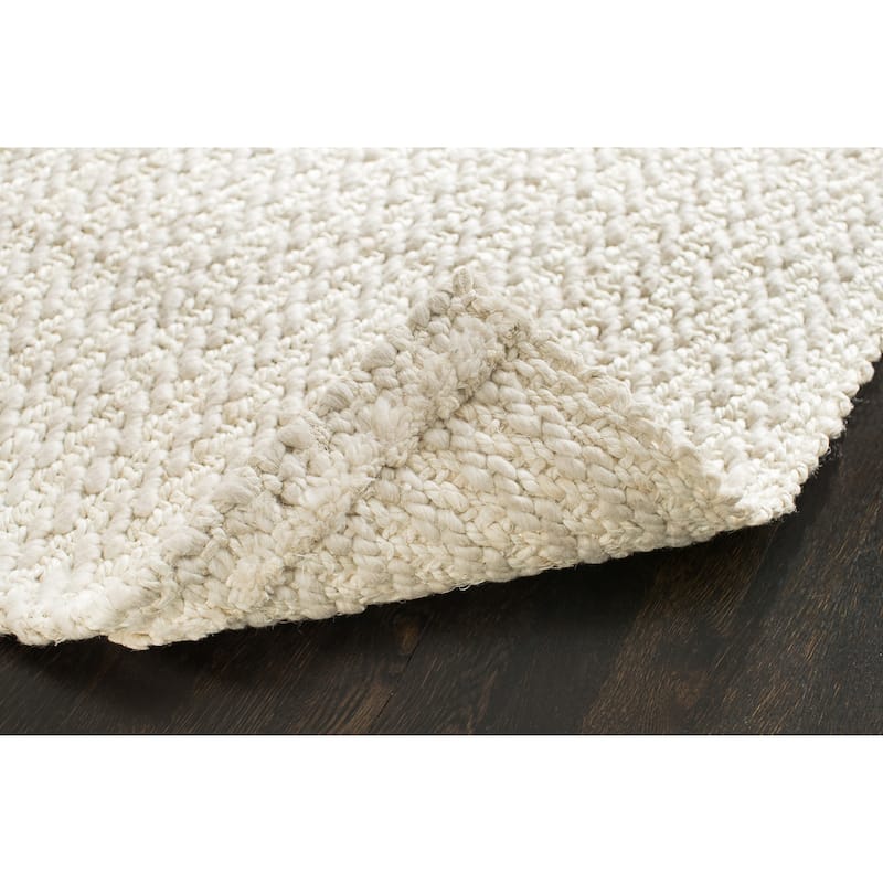 Jani Eya Off-White Jute Blend Area Rug - Durable and Stylish Design