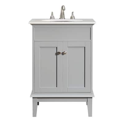 24 in. Single Bathroom Vanity set in Grey
