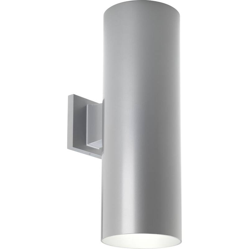 Metallic Gray LED Up/Down Outdoor Wall Cylinder - Overstock - 17999893