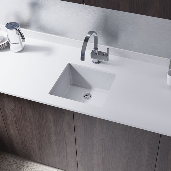 R3-1003 Single Bowl TruGranite Sink, Grid, and Matching Colored Flange
