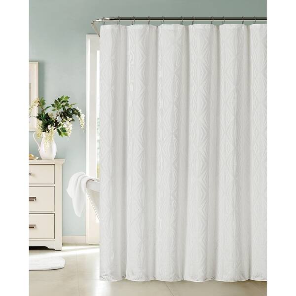 Shop Dainty Home Romance Shower Curtain In White Free Shipping