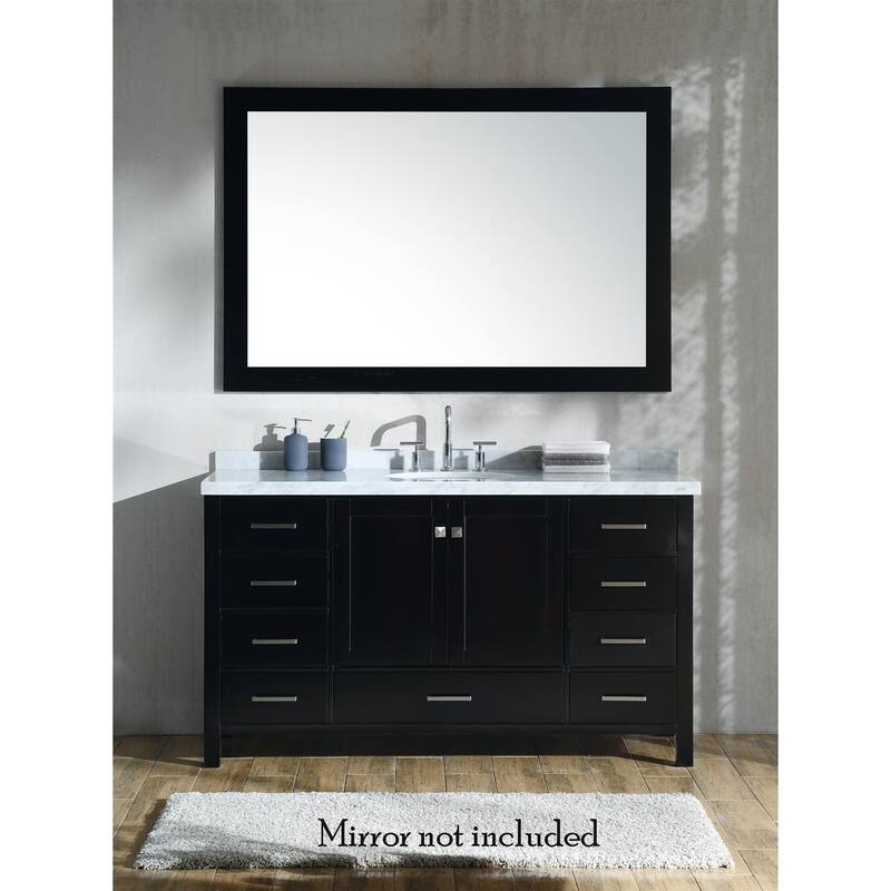 Ariel Cambridge 61" Single Oval Sink Vanity Set In Espresso