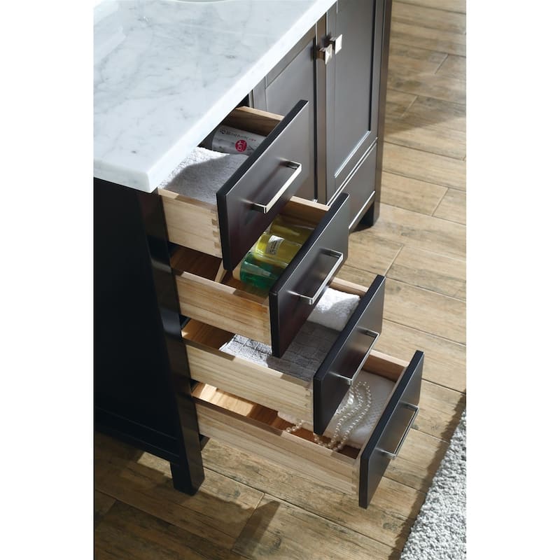 Ariel Cambridge 43" Right Offset Single Oval Sink Vanity Set in Espresso
