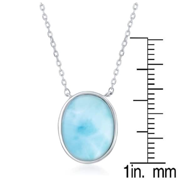 Shine Jewel Solid Braided 925 Sterling Silver 10X14 MM Oval Natural Laimar Gemstone Pendant Shine Jewel Solid Braided 925 Sterling Silver 10X14 MM Oval Natural Laimar Gemstone Pendant