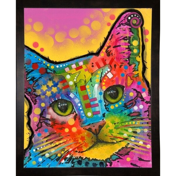 Tilt Cat Framed Print 39.75"x31.75" by Dean Russo- Exclusive