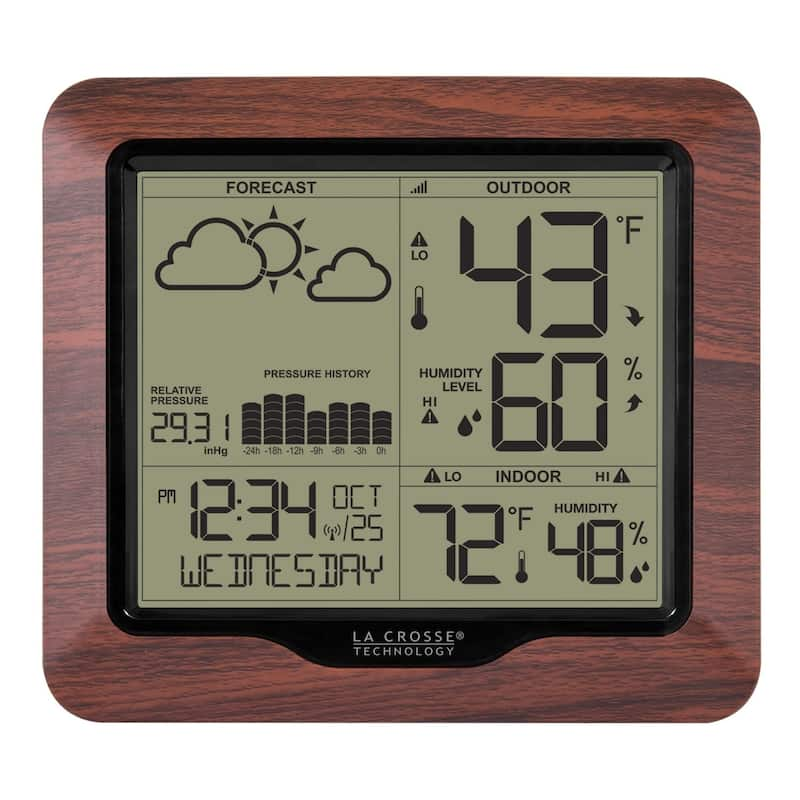 La Crosse Technology 308-1417BL Backlight Forecast Station w/ Pressure