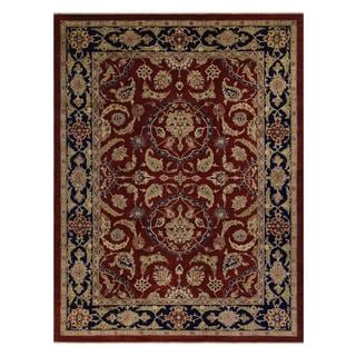 Kafkaz Peshawar Kandis Red/Blue Wool Rug (9'1 x 11'10) - 9 ft. 1 in. x 11 ft. 10 in.
