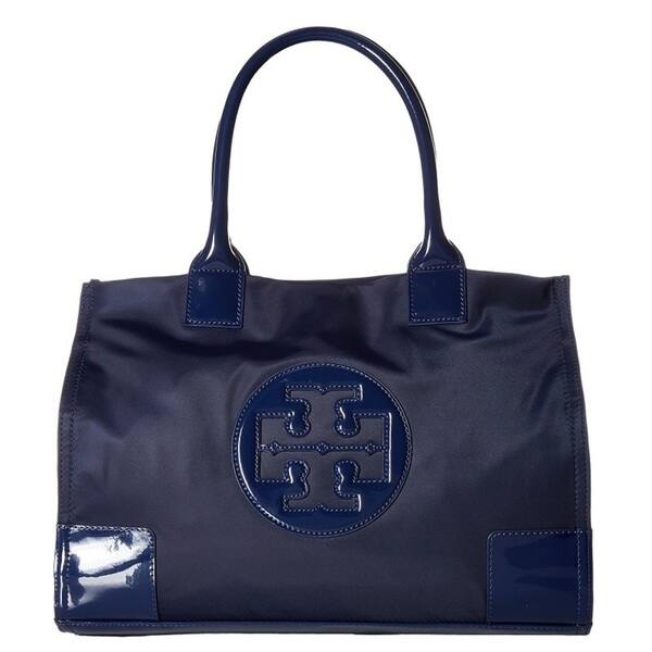 Tory Burch Ella French Navy Nylon Mini Tote Bag Overstock