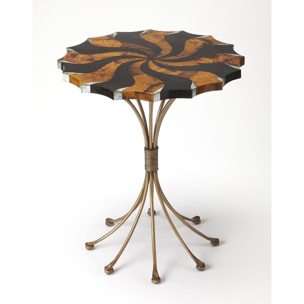 Butler Pinwheel Pen Shell Accent Table
