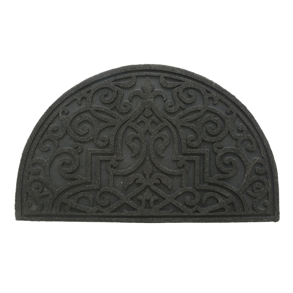 Stephan Roberts Gibraltar Scroll Slice Stone Recycled Rubber Doormat 18" x 30"
