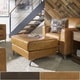 preview thumbnail 1 of 6, Bastian Aniline Leather Ottoman and Chair by iNSPIRE Q Modern