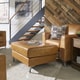 preview thumbnail 2 of 6, Bastian Aniline Leather Ottoman and Chair by iNSPIRE Q Modern