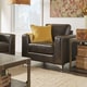 preview thumbnail 5 of 6, Bastian Aniline Leather Ottoman and Chair by iNSPIRE Q Modern