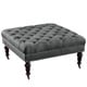 preview thumbnail 3 of 5, Abigal Charcoal Square Tufted Ottoman