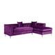 Thumbnail 2, Chic Home Monet Purple Velvet/Silvertone Nail-head Trim Button-tufted Right-facing Sectional. Changes active main hero.