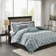 Madison Park Axel Aqua 6 piece Jacquard Duvet Cover Set - Bed Bath ...