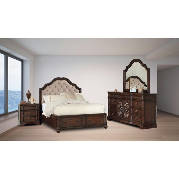 shop westchester java 4pc storage bedroom set - on sale - free