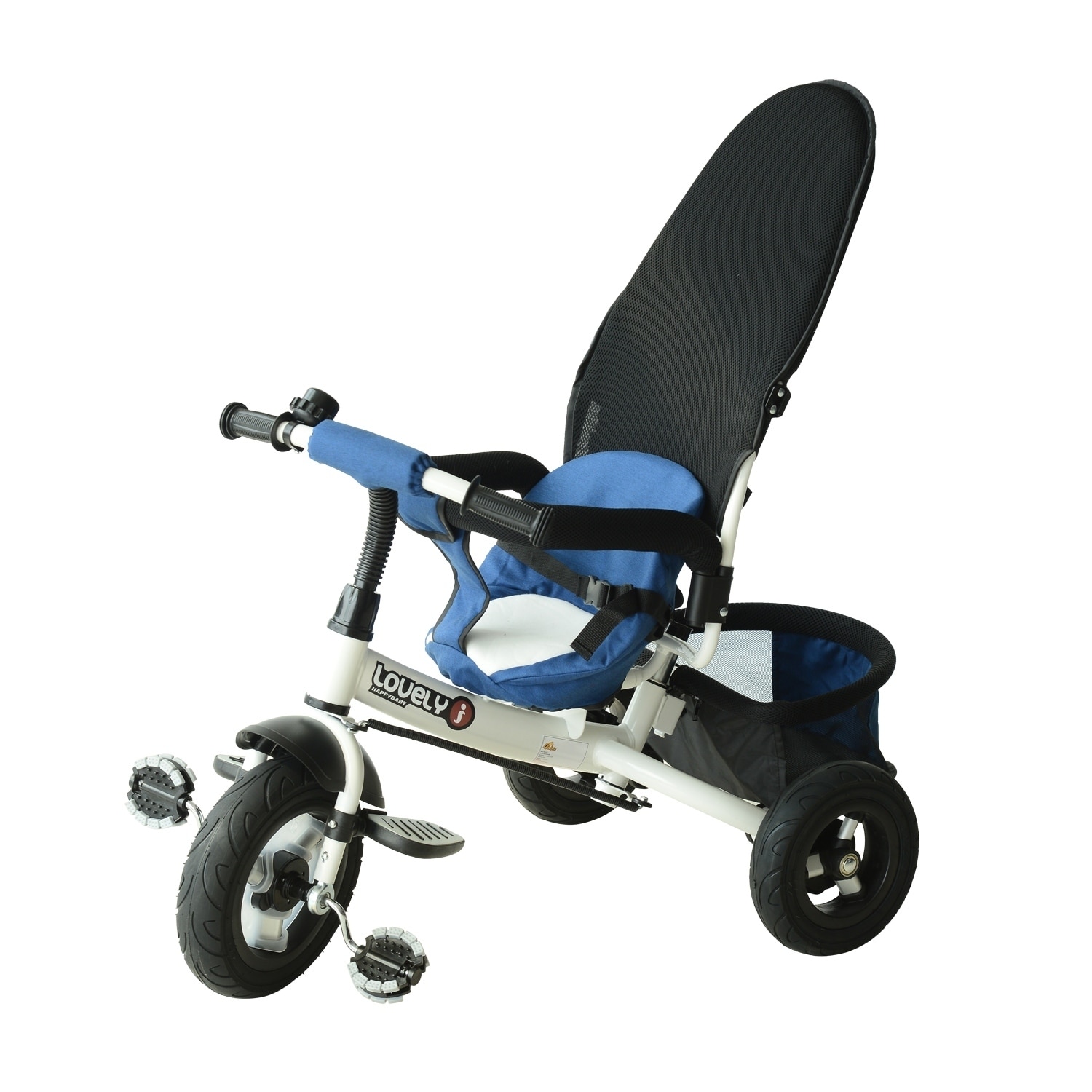 tricycle stroller with rubber wheels