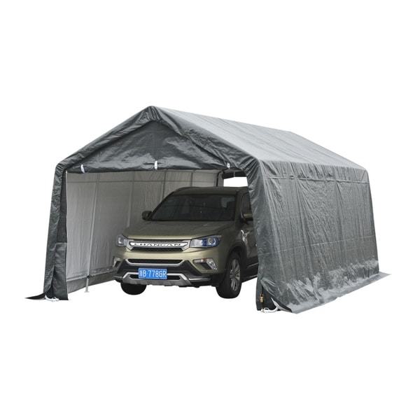 Outsunny Heavy Duty Enclosed Vehicle Shelter Carport