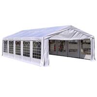 Outsunny White Heavy Duty Carport Canopy Wedding Tent Garage