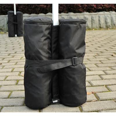 Outsunny Black 4 Piece Weight Bag Set for Pop Up Canopy Party Tents